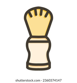 Shaving Brush Vector Thick Line Filled Colors Icon For Personal And Commercial Use.
