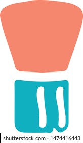 Shaving brush web design trendy icon on white background for web graphic