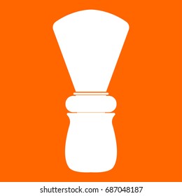 Shaving brush white icon .