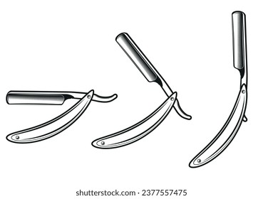 shaving clear retro sharp razor blade open up