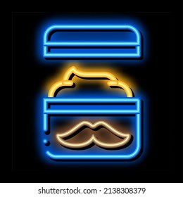 Shaving Cream Container neon light sign vector. Glowing bright icon Shaving Cream Container sign. transparent symbol illustration