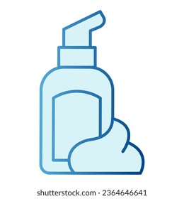 Shaving cream flat icon. Shaving foam blue icons in trendy flat style. Cosmetic gradient style design, designed for web and app. Eps 10