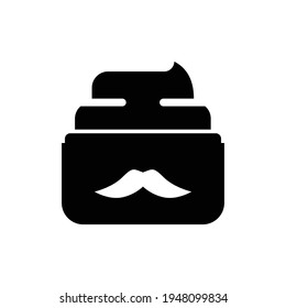 Shaving Cream Glyph Icon - Barbershop Icon Design Vector Illustration.