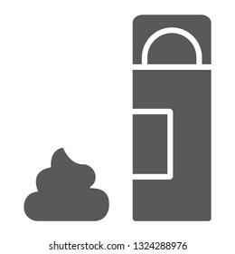 Shaving cream glyph icon, face and care, shaving foam sign, vector graphics, a solid pattern on a white background, eps 10.