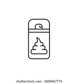 shaving cream icon element of barbershop icon for mobile concept and web apps. Thin line shaving cream icon can be used for web and mobile. Premium icon on white background