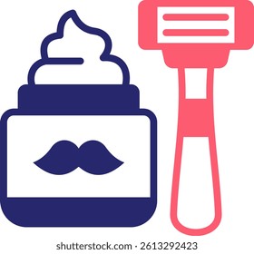 Shaving Cream Icon Fill Vector Illustration