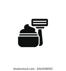 Shaving cream icon isolated on white background