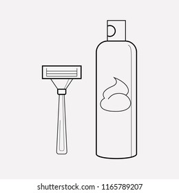 Shaving cream icon line element. Vector illustration of shaving cream icon line isolated on clean background for your web mobile app logo design.