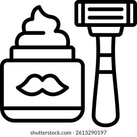 Shaving Cream Icon Line Vector Illustration