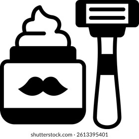 Shaving Cream Icon Mixed Vector Illustration
