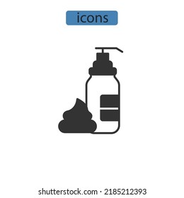 Shaving cream icons  symbol vector elements for infographic web