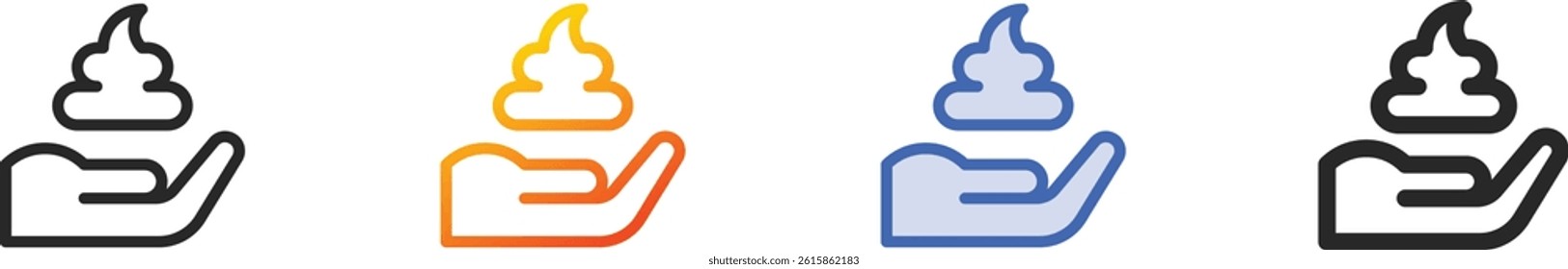 shaving cream icon.Thin Linear, Gradient, Blue Stroke and bold Style Design Isolated On White Background
