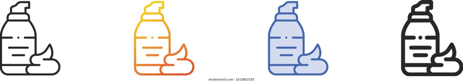shaving cream icon.Thin Linear, Gradient, Blue Stroke and bold Style Design Isolated On White Background