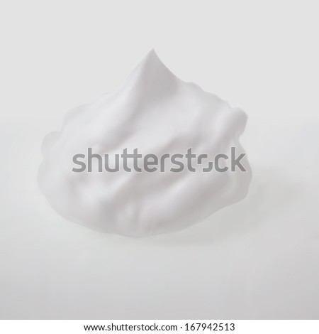shaving cream isolated on white
