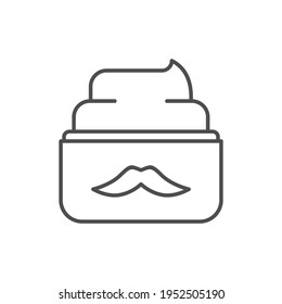 Shaving Cream Outline Icon - Barbershop Icon Design Vector Illustration.