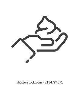 Shaving cream outline icon. Vector illustration.
