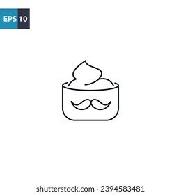 Shaving cream outline icon Vector illustration
