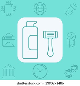 Shaving cream vector icon sign symbol