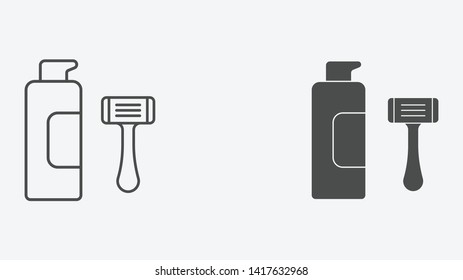 Shaving cream vector icon sign symbol