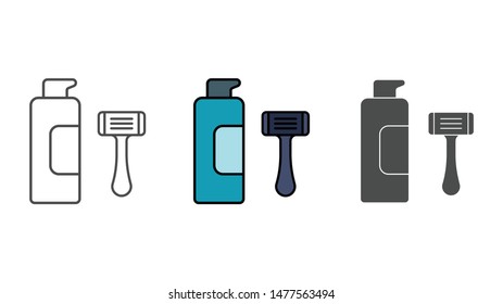 Shaving cream vector icon sign symbol