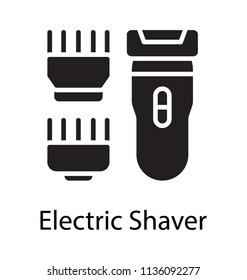 A shaving device with different blade cutters depicting electric shaver 