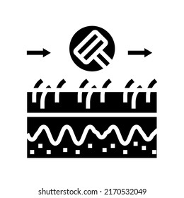 shaving direction of blazer glyph icon vector. shaving direction of blazer sign. isolated symbol illustration