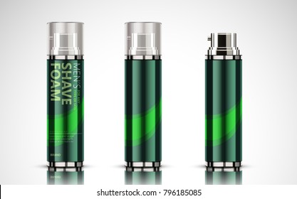 Download Shaving Foam Bottle Mockup Blank Cosmetic Stock Vector Royalty Free 796185085