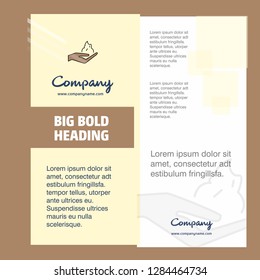 Shaving foam  Company Brochure Title Page Design. Company profile, annual report, presentations, leaflet Vector Background
