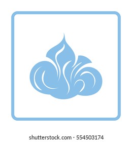 Shaving foam icon. Blue frame design. Vector illustration.