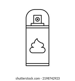 Shaving Foam icon in line style icon, isolated on white background