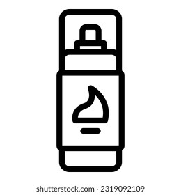 Vector de contorno de icono de espuma. Cuidado cosmético. Producto de crema