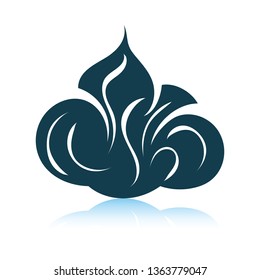 Icono de espuma. Diseño de reflexión de sombra. Ilustración vectorial.