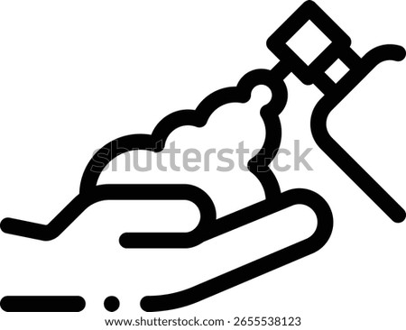 shaving foam icon. Thin Linear Style Design Isolated On White Background