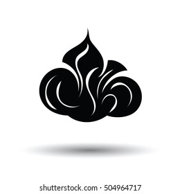 Shaving foam icon. White background with shadow design. Vector illustration.