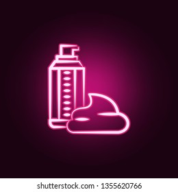 shaving foam neon icon. Elements of antiaging set. Simple icon for websites, web design, mobile app, info graphics