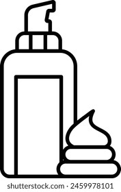Shaving foam outline icon vector illustration
