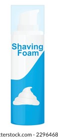Shaving foam pack. vector illustration