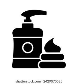 Shaving foam for smooth skin, shaving foam bottle vector design