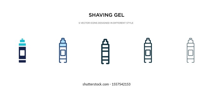 shaving gel icon in different style vector illustration. two colored and black shaving gel vector icons designed in filled, outline, line and stroke style can be used for web, mobile, ui