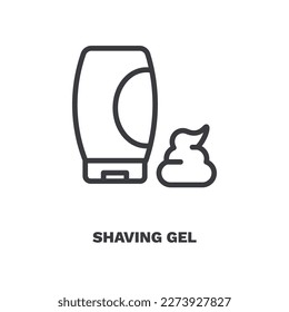 shaving gel icon. Thin line shaving gel icon from Hygiene and Sanitation collection. Outline vector isolated on white background. Editable shaving gel symbol can be used web and mobile