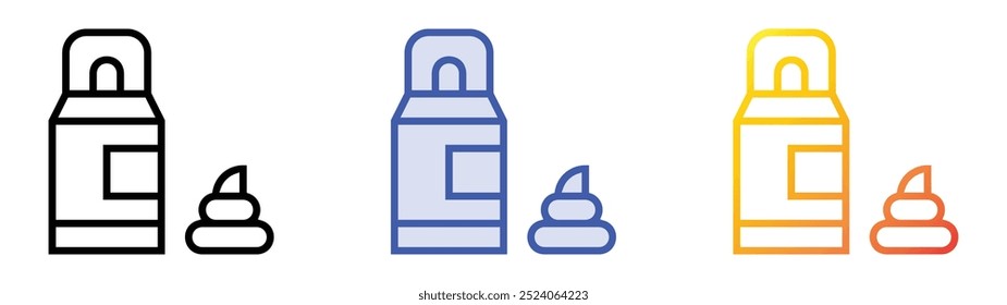 shaving icon. Linear, Blue Fill and Gradient Style Design Isolated On White Background