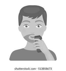 Shaving icon in monochrome style isolated on white background. Skin care symbol stock vector illustration.