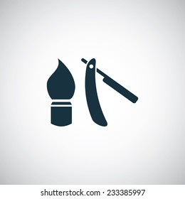shaving icon on white background 