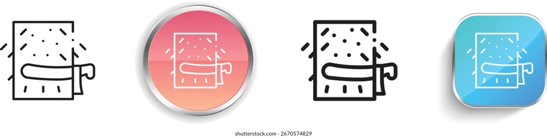 ícone de barbear. Design fino, linear, regular e estilo botão isolado no fundo branco