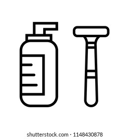 Shaving icon vector icon. Simple element illustration. Shaving symbol design. Can be used for web and mobile.