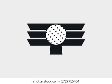 Shaving instrument with 3 blades logo concept, simple, flat design