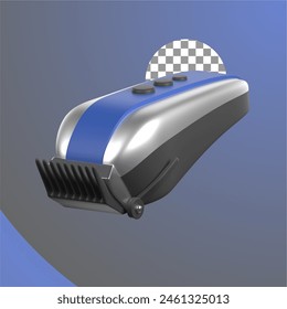 Shaving Machine in 3d Illustration of Barbershop Theme