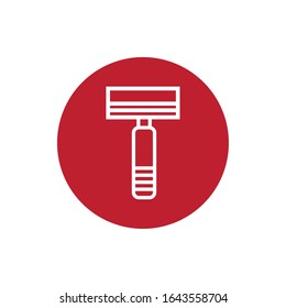 shaving machine barber block style vector illustration design