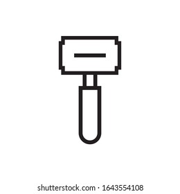 diseño de ilustración vectorial de estilo de línea de barbero de la máquina