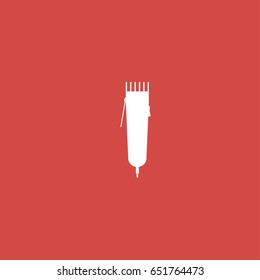 shaving machine icon. sign design. red background